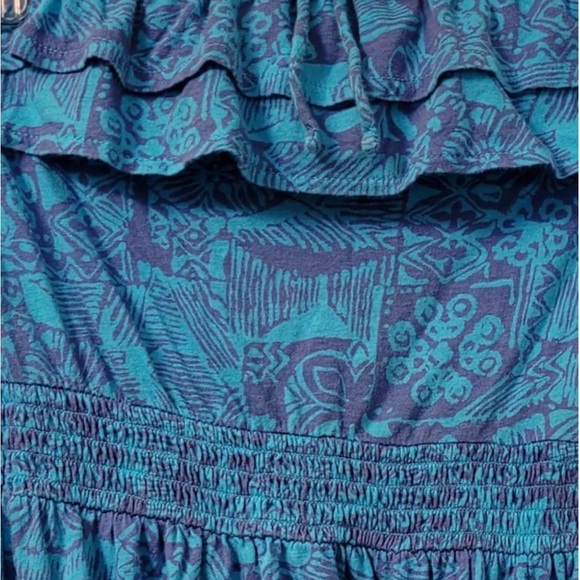 OP strapless tropical dress/cover up in good pre-owned condition Size XL - Picture 2 of 2